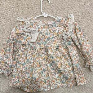 Floral Ruffle Kids Top